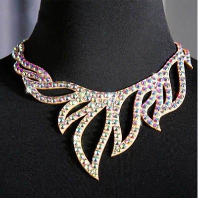 Belly Dance Necklace Rhinestone Female Adult High-End Stage Profession Performance Competition Accessories Dance Jewellery