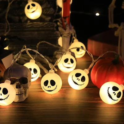 2025 Halloween Day Decoration Ghost String Lights LED Spooky Specter Fairy Lights Ghosts Battery Operated Party Indoor Decor