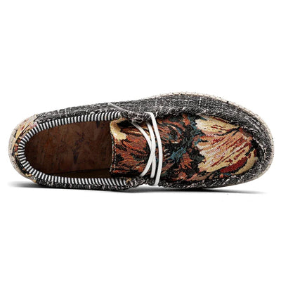 Men's Canvas Shoes Sneakers Outdoor Men Canvas Loafers Designer Graffiti Men vulcanized Flat Men Walking Moccasins Men Sneakers