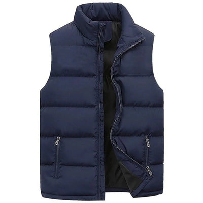 Herren Weste Jacke Warm Ärmellos Jacken Winter Wasserdicht Reißverschluss Mantel Herbst Stehkragen Lässige Weste Markenkleidung
