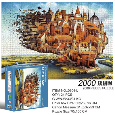 2000 Pieces Jigsaw Puzzle Various Landscape Patterns Jigsaw Puzzle Educational Toy for Kids Children 's Games Christmas Gift