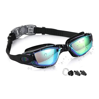 Swimming Goggles Men Women Swim Glasses with Earplug Professional Silicone Pool Diving Eyewear Waterproof Anti-fog UV Protection