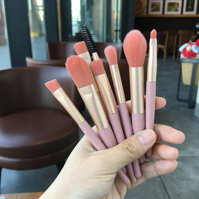8PCS Macaron Makeup Brushes Set Eye Shadow Foundation Women Cosmetic Brush DIY Blush Powder Blending Beauty Soft Make Up Tools