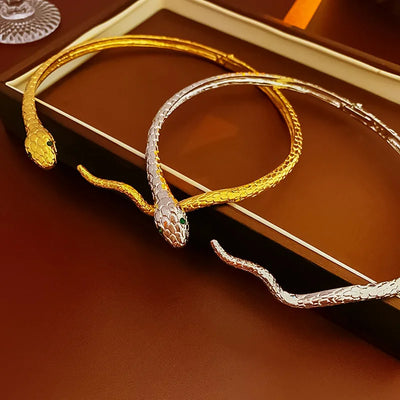 Inlaid Rhinestone Snake Necklace for Women Light Luxury Personalized Collar New Style Chokers Necklaces Stylish Unique Jewelry