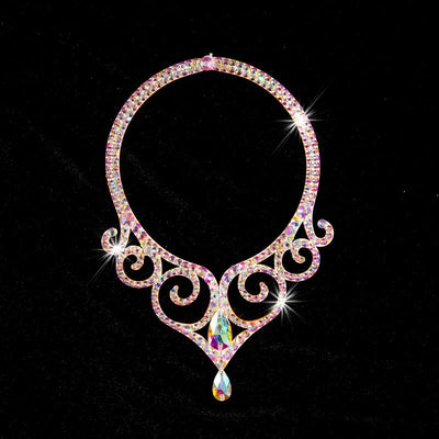 Necklace Collar Choker Ancient Egyptian Costume Belly Dance Jewelry Sparkle Rhinestone Costume Accessory Photography Show Stage