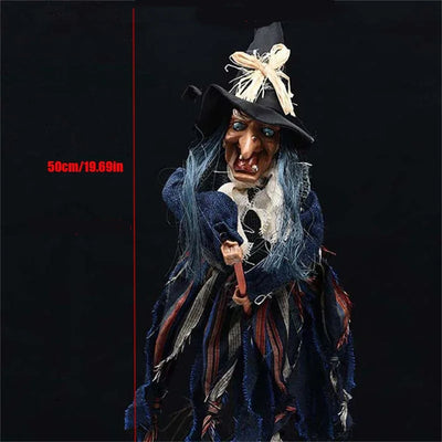 1PC Halloween Hanging Animated Decorations Talking Shaking Scary Clown with Chain Voice Control Outdoor Yard Haunted House Prop