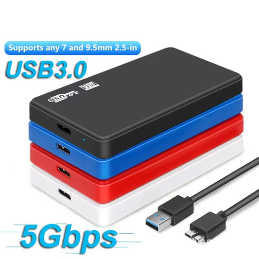 USB 3.0 HDD Enclosure 2.5" SATA HDD SSD External Hard Drive Case 5Gbps High Speed External Hard Drive Disk Box for PC Laptop