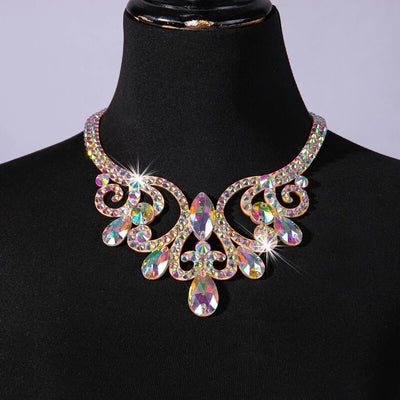 Necklace Collar Choker Ancient Egyptian Costume Belly Dance Jewelry Sparkle Rhinestone Costume Accessory Photography Show Stage