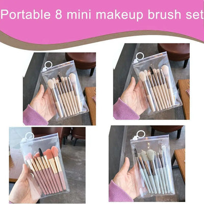 8PCS Macaron Makeup Brushes Set Eye Shadow Foundation Women Cosmetic Brush DIY Blush Powder Blending Beauty Soft Make Up Tools