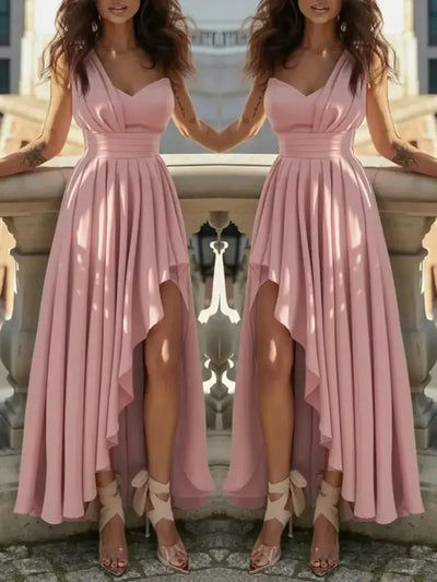 Women Evening Dresses Sexy Elegant Red Cocktail Party Chic Gala Graduation Luxury Formal Occasion Bridesmaid Gown Dress Clothes