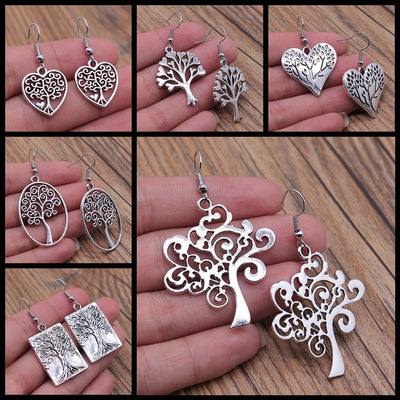 Tree Earring Women Drop Earrings Round Tree Dangle Earrings Women Fashion Jewelry Gift For Women