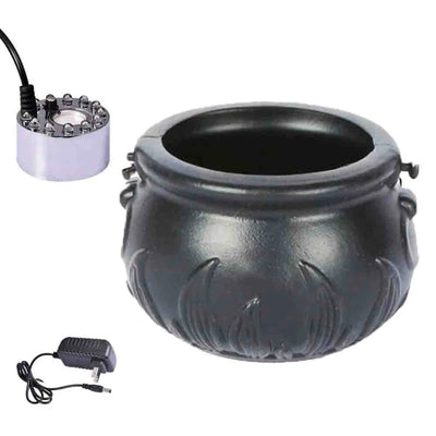 Halloween Party Decoration Witch With Light Pot Mist Plastic Bowl Decoration Candy Bucket Decor Witch Cauldron with Mist Maker