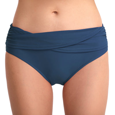 Women Swim Trunks High-Waisted Ruffle Trim Bikini Bottoms Breathable Quick-Drying Tummy Control Woman Swimwear For Beach
