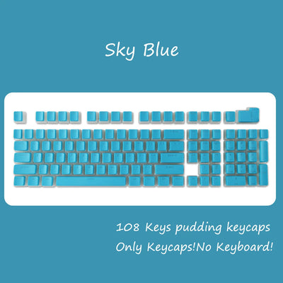 OEM Profile PBT Keycaps 108 Keys Pudding Keycap For Cherry MX Switch Mechanical Keyboard RGB Gamer backlit Key Caps Custom DIY