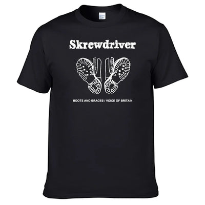 Band Skrew drivers T Shirt 100% Cotton Men Shirt N00