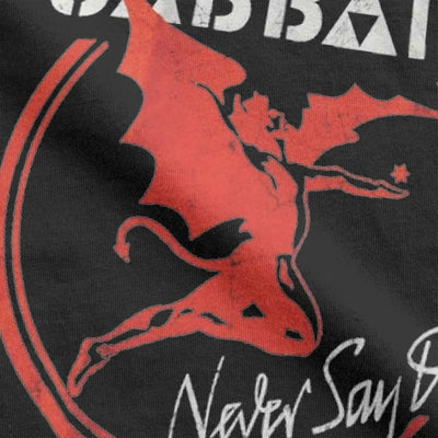 Men's T-Shirts Black Cool Sabbaths Novelty Cotton Tee Shirt Short Sleeve T Shirt Round Collar Tops Gift Idea