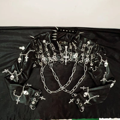 y2k Jacket y2k fashion  gothic Jacket gothic clothes y2k clothes Skull Cross Jacket e girl clothesharajuku Jacket vintage Jacket