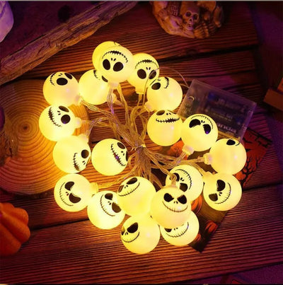2025 Halloween Day Decoration Ghost String Lights LED Spooky Specter Fairy Lights Ghosts Battery Operated Party Indoor Decor