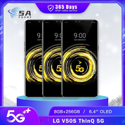Original LG V50S V510N 5G Mobile Phone NFC 8GB RAM 256GB ROM 12MP+13MP+32MP OLED 6.4 Snapdragon 855 Octa-Core Android SmartPhone