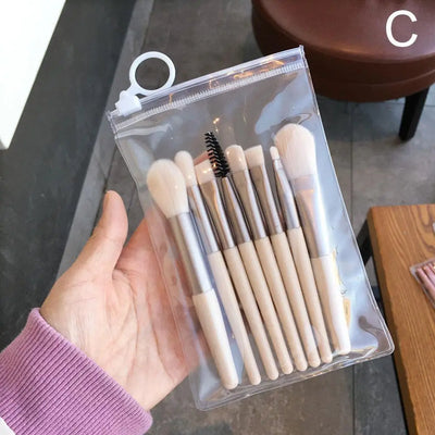 8PCS Macaron Makeup Brushes Set Eye Shadow Foundation Women Cosmetic Brush DIY Blush Powder Blending Beauty Soft Make Up Tools