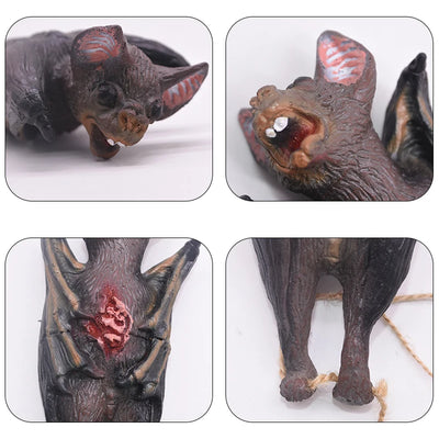 Horror Halloween Ornament Hanging Pendant Scary Bloody Mouse Bat Finger Hanging Props Haunted House Halloween Party Scary Props
