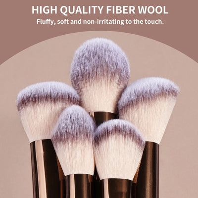 12PCS Makeup Brush Set - Foundation, Concealer, Eyeshadow & Blush Brushes for Face