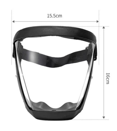 Work Protection Mask Full Face Shield Reusable Home Kitchen Splash Protection Mask Anti-fog Windproof Dustproof Mask With Filter