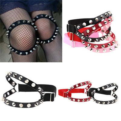 Nail Collar Necklace Bracelet Leg Ring Harajuku Punk Leather Multi Pointed Jewelry Fashionable Neck Chain Collarbone Chain