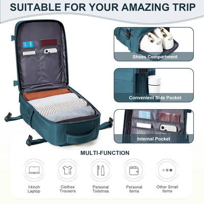 Women Men Hand Luggage Backpack Business Laptop Bag College Travel Backpack Waterproof Carry on Cabin Backpack School Backpack