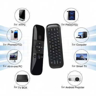 Bluetooth 5.2 Keyboard Wireless Mini Keyboard Rechargeable Keyboard with 2.4G Wireless Voice Control Air Mouse for TV BOX Laptop