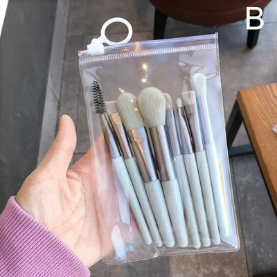 8PCS Macaron Makeup Brushes Set Eye Shadow Foundation Women Cosmetic Brush DIY Blush Powder Blending Beauty Soft Make Up Tools