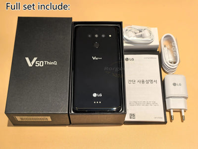 LG V50 ThinQ 4G LTE 5G Cell Phone 6.4' 6GB +128GB ROM Dual Front Triple FingerprRear Camera Unlocked Original Mobile Phone