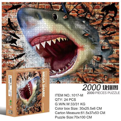 2000 Pieces Jigsaw Puzzle Various Landscape Patterns Jigsaw Puzzle Educational Toy for Kids Children 's Games Christmas Gift