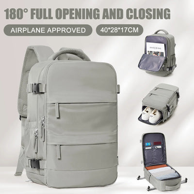 Women Men Hand Luggage Backpack Business Laptop Bag College Travel Backpack Waterproof Carry on Cabin Backpack School Backpack