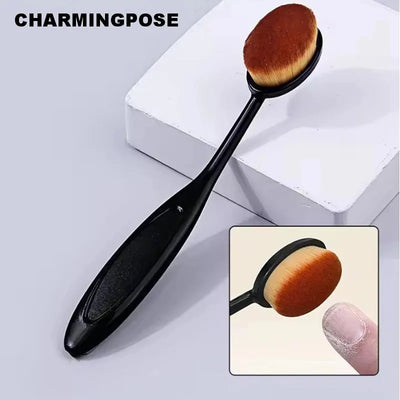 Toothbrush-Style Makeup Brush for Quick & Flawless Liquid/Cream/Powder Application, Professional Cosmetic Tool Set
