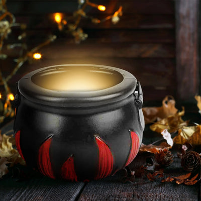 Halloween Party Decoration Witch With Light Pot Mist Plastic Bowl Decoration Candy Bucket Decor Witch Cauldron with Mist Maker