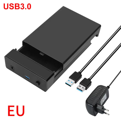External Hard Drive Enclosure 2.5/3. 5 Inch SSD External Hard Drive Box 20TB SATA to USB 3.0 Hard Disk Case Adapter for PC