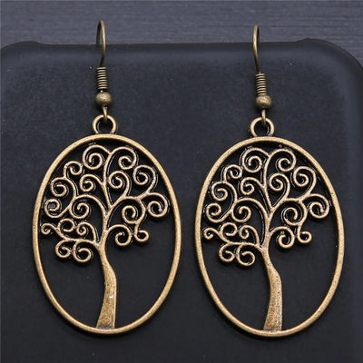 Tree Earring Women Drop Earrings Round Tree Dangle Earrings Women Fashion Jewelry Gift For Women