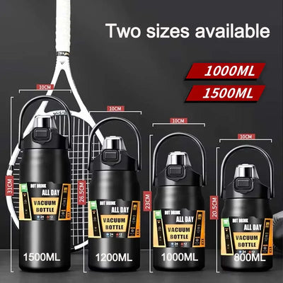All-steel thermos cup 304 stainless steel men's large capacity tea water separation outdoor car travel kettle 1000ml/1500ml