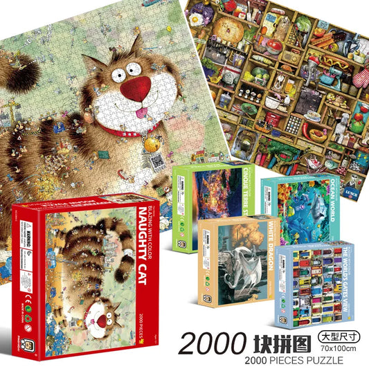 2000 Pieces Jigsaw Puzzle Various Landscape Patterns Jigsaw Puzzle Educational Toy for Kids Children 's Games Christmas Gift