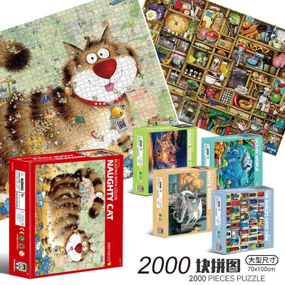 2000 Pieces Jigsaw Puzzle Various Landscape Patterns Jigsaw Puzzle Educational Toy for Kids Children 's Games Christmas Gift