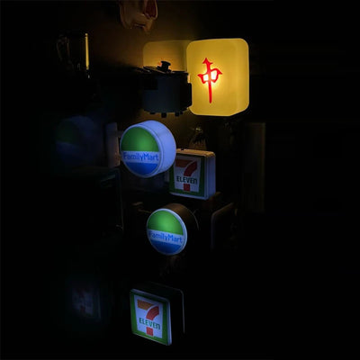 Creative Magnetic Fridge Stickers Coffee Shop 711 Luminous Label Convenience Store Signs Refrigerator Sticker Kitchen Decoration