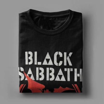 Men's T-Shirts Black Cool Sabbaths Novelty Cotton Tee Shirt Short Sleeve T Shirt Round Collar Tops Gift Idea