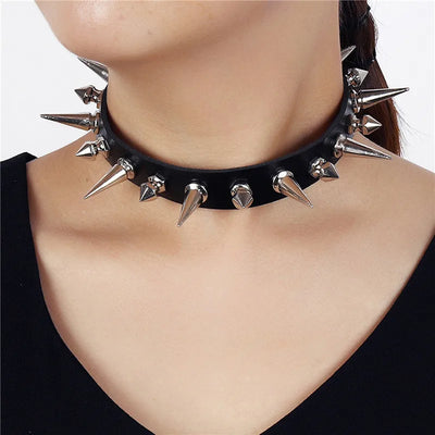 Nail Collar Necklace Bracelet Leg Ring Harajuku Punk Leather Multi Pointed Jewelry Fashionable Neck Chain Collarbone Chain