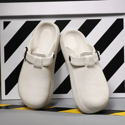 Kidmi Fashion Men Clogs Slippers Men Garden Shoes Summer Nonslip Beach Slippers Men EVA Flat Sandals Casual Waterproof Men Shoes