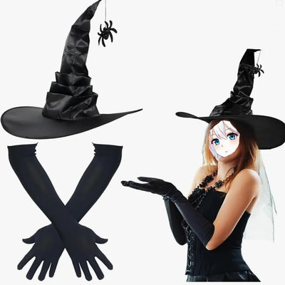 Holiday Party Supplies Halloween Witch Hats Makeup Costumes Props Halloween Decorations for Home День Рождения Декор Witch Hat