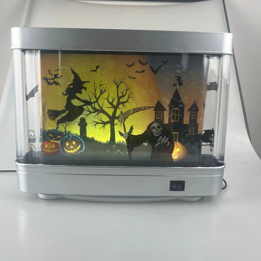 Halloween decoration lights, rotating Halloween night lights, simulated Halloween desk lamps, Halloween party decoration lights