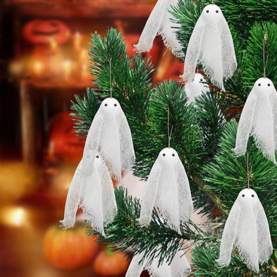 Halloween Decoration Pendant Gauze Ghost Design Mini Pendant Party Decoration Small Pendant Atmosphere Scene Layout