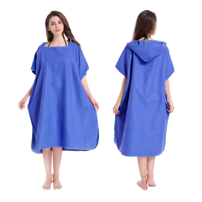 Microfiber Hooded Towel Men Women Swim Beach Travel Quick Dry Changing Robe Cape Bath Towel Bathrobe Surf Poncho Sauna Play