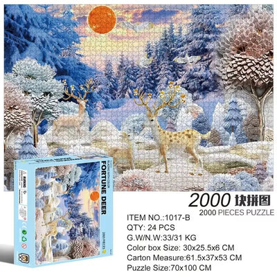 2000 Pieces Jigsaw Puzzle Various Landscape Patterns Jigsaw Puzzle Educational Toy for Kids Children 's Games Christmas Gift